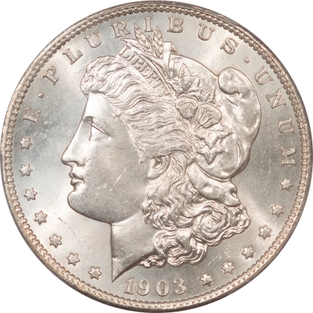 Dollars 1903-S MORGAN DOLLAR – PCGS MS-65+ BLAST WHITE FRESH GEM! RARE DATE!