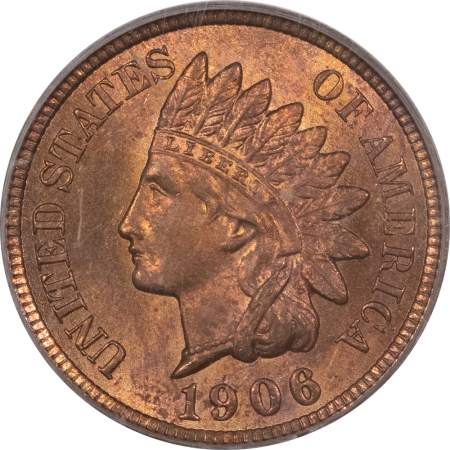 Indian 1906 INDIAN HEAD CENT – PCGS MS-64 RB, FLASHY!