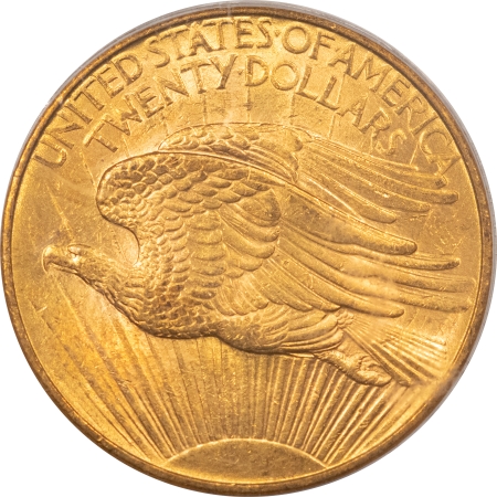 $20 1908-D NO MOTTO $20 ST GAUDENS GOLD – PCGS MS-62, OGH, FRESH & PQ, LOWER MINTAGE