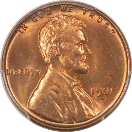 Lincoln Cents (Wheat) 1931-S LINCOLN CENT – PCGS MS-64 RD, FRESH KEY-DATE!
