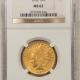 $10 1932 $10 INDIAN HEAD GOLD – NGC MS-64, LUSTROUS!