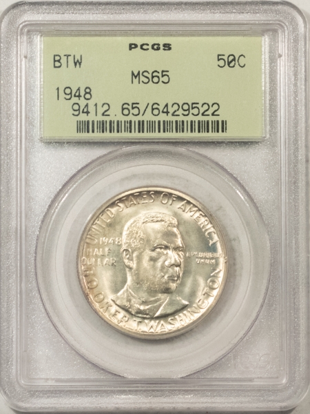 New Certified Coins 1948 BTW COMMEMORATIVE HALF DOLLAR – PCGS MS-65, FRESH, WHITE & PQ! OGH!