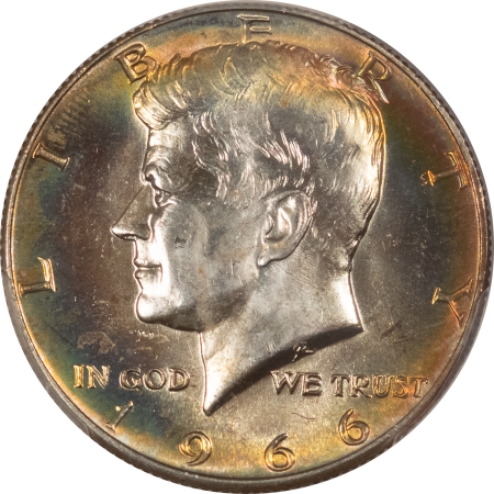 Half Dollars 1966 KENNEDY HALF DOLLAR – PCGS MS-65, GORGEOUS!