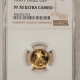 American Gold Eagles, Buffaloes, & Liberty Series 1991-P PROOF 1/10 OZ $5 AMERICAN GOLD EAGLE – NGC PF-70 ULTRA CAMEO, PERFECT!