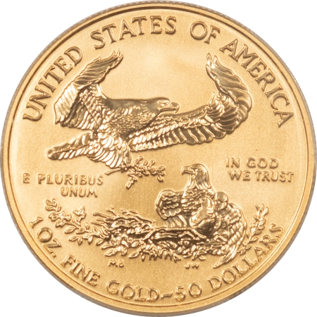 American Gold Eagles, Buffaloes, & Liberty Series 2006-W 1 OZ $50 AMERICAN GOLD EAGLE, 20TH ANNIVERSARY REVERSE PROOF – PCGS PR-70