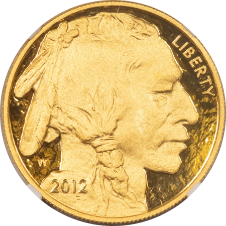 American Gold Eagles, Buffaloes, & Liberty Series 2012-W 1 OZ $50 AMERICAN BUFFALO GOLD, .9999 – NGC PF-69 ULTRA CAMEO, MINT ERROR