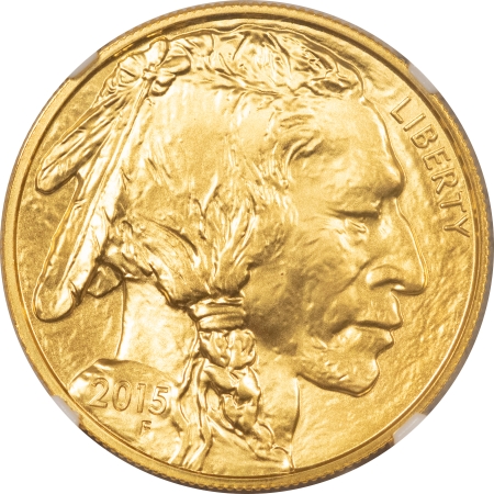 American Gold Eagles, Buffaloes, & Liberty Series 2015 1 OZ $50 AMERICAN BUFFALO GOLD .9999 FINE NGC MS-70 PERFECT! BUFFALO LABEL