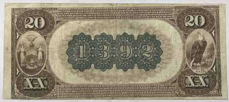 Large National Currency SERIES 1882 $20 BROWN-BACK (1885), FR-495; ONEIDA NB OF UTICA NY FRESH CHOICE VF