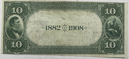 Large National Currency SERIES 1882 $10 DATE BACK (1901), FR-545, OLD TOWN NB BALTIMORE, MD STRONG VF+