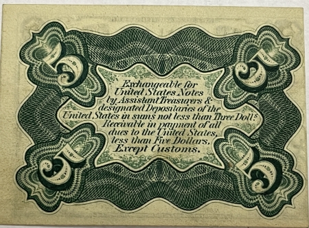 Fractional Currency FRACTIONAL CURRENCY-3RD ISSUE, FR-1238, 5c, FRESH CU, EMBOSSING, SATURATED COLOR