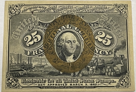 Fractional Currency FRACTIONAL CURRENCY-2ND ISSUE, FR-1286, 25c, FRESH CU, GREAT CENTERING & COLOR!