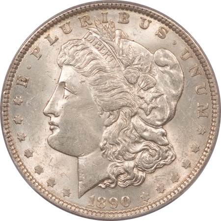 Morgan Dollars 1890 MORGAN DOLLAR – ICG MS-63, ORIGINAL WHITE!