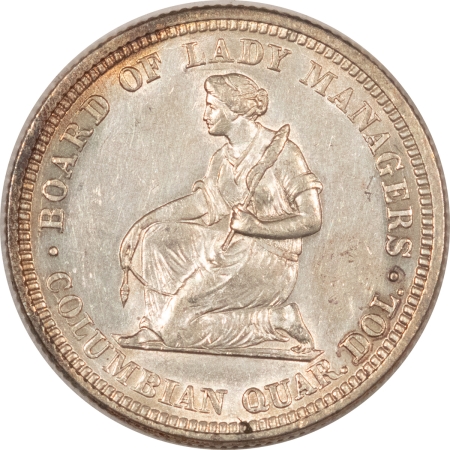 Early Commems 1893 ISABELLA COMMEMORATIVE QUARTER – FLASHY UNCIRCULATED W/ A LIGHT WIPE