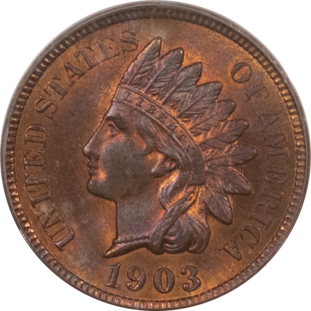 Indian 1903 INDIAN CENT – PCGS MS-64 RB, OLD GREEN HOLDER & PREMIUM QUALITY!