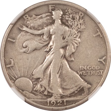 New Certified Coins 1921 WALKING LIBERTY HALF DOLLAR NGC VF-25, NICE ORIGINAL KEY-DATE!