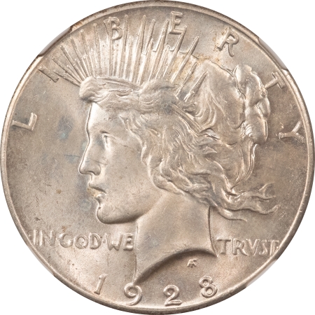 New Certified Coins 1928 PEACE DOLLAR – NGC MS-62, FLASHY & MARK-FREE! KEY-DATE!