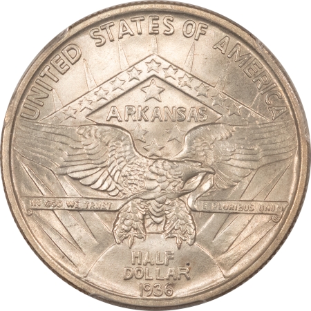 New Certified Coins 1936 ROBINSON COMMEMORATIVE HALF DOLLAR – PCGS MS-65, ORIGINAL WHITE & GEMMY!