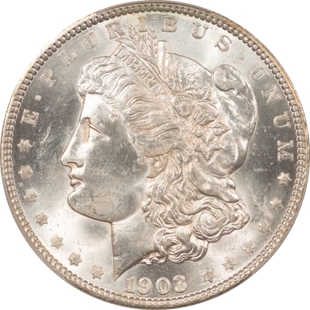 Morgan Dollars 1903-O MORGAN DOLLAR – PCGS MS-64, BLAZING WHITE! PREMIUM QUALITY!