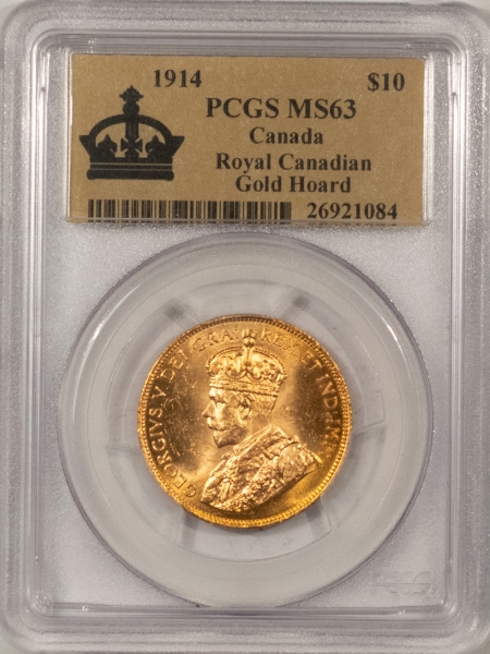 New Certified Coins 1914 CANADA $10 GOLD PCGS MS-63