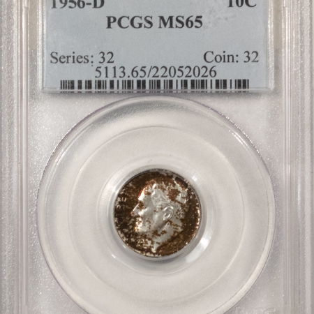 New Store Items 1956-D ROOSEVELT DIME – PCGS MS-65, REALLY PRETTY GEM!