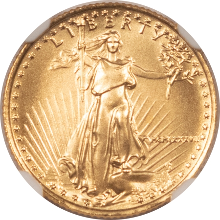Gold Bullion 1987 1/10 OZ $5 AMERICAN GOLD EAGLE – NGC MS-70, PERFECT! TOUGH!