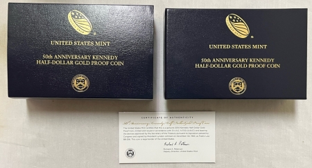 Gold Bullion 2014-W PROOF KENNEDY GOLD 3/4 OZ COMMEM HALF DOLLAR FRESH GEM PROOF W/ BOX + COA