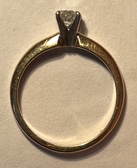 Jewelry 14 KT GOLD WOMEN’S DIAMOND SOLITARE RING – 1/4 CT DIAMOND, SIZE 5, 1.7 GRAMS
