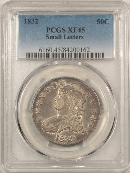 Early Halves 1832 CAPPED BUST HALF DOLLAR – SMALL LETTERS PCGS XF-45