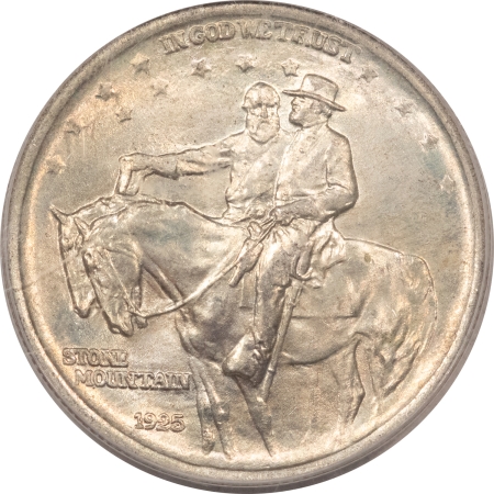 New Certified Coins 1925 STONE MOUNTAIN COMMEMORATIVE HALF DOLLAR – PCGS MS-65 OLD GREEN HOLDER, PQ!