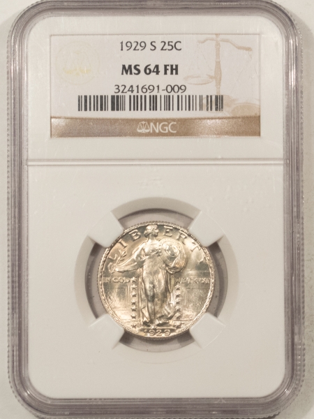 New Certified Coins 1929-S STANDING LIBERTY QUARTER – NGC MS-64 FH