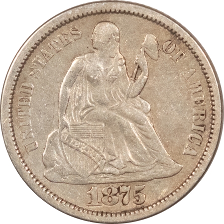 Liberty Seated Dimes 1875-S SEATED LIBERTY DIME, HIGH GRADE EXAMPLE