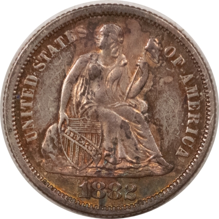 New Store Items 1882 LIBERTY SEATED DIME – HIGH GRADE NEARLY UNC, LOOKS CHOICE!