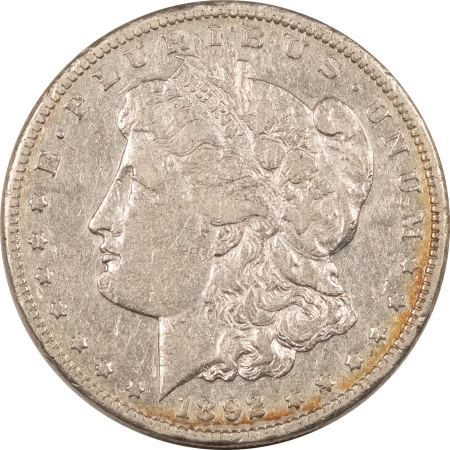 Morgan Dollars 1892-CC MORGAN DOLLAR – HIGH GRADE DETAILS, BUT HARSHLY CLEANED, CARSON CITY!