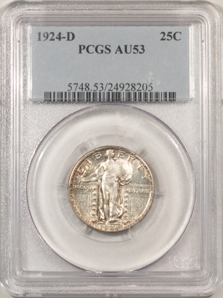 New Certified Coins 1924-D STANDING LIBERTY QUARTER – PCGS AU-53