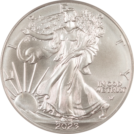 American Silver Eagles 2023 $1 1 OZ AMERICAN SILVER EAGLE PCGS MS-70 FIRST DAY OF ISSUE, DAVID HALL SIG