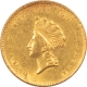 $3 1854 $3 GOLD PRINCESS – NICE ABOUT UNCIRCULATED, FIRST YEAR OF ISSUE