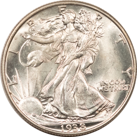 New Store Items 1938 WALKING LIBERTY HALF DOLLAR – UNCIRCULATED W/CLAIMS TO GEM