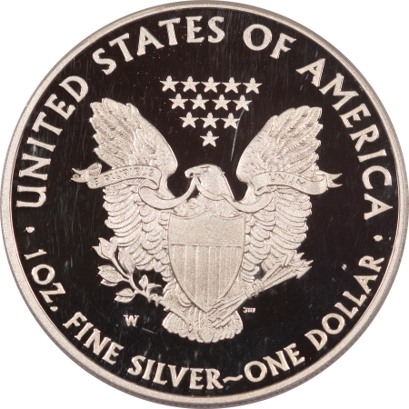 American Silver Eagles 2010-W $1 PROOF AMERICAN SILVER EAGLE 1 OZ – PCGS PR-70 DCAM, FIRST STRIKE, FLAG
