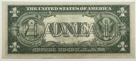 New Store Items 1935-A $1 “HAWAII” SILVER CERTIFICATE, ORIGINAL CU WITH PAPER RIPPLES-LOOKS GEM!