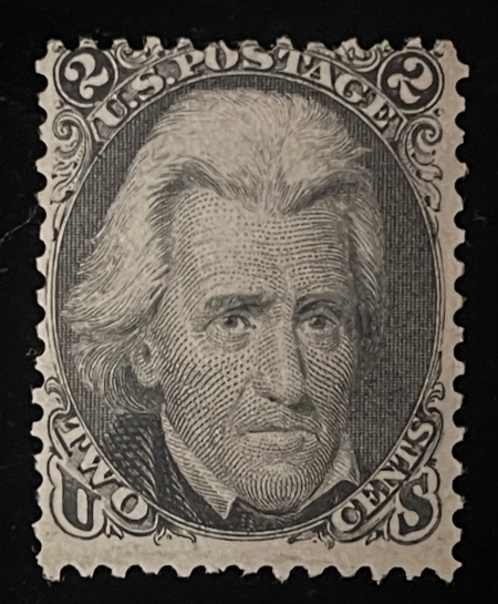 Postage SCOTT #73 2c BLACK, MNG, abt FINE W/ SATURATED COLOR-CAT $150