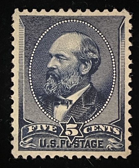 Postage SCOTT #216, 5c INDIGO, MNG BUT W/ VF+ CENTERING & SATURATED COLOR! CAT-$75