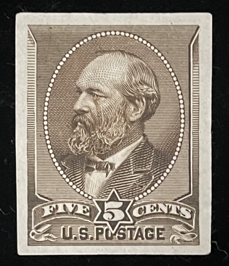 Stamps & Philatelic Items SCOTT #205P3, PROOF-5c YELLOW-BROWN ON INDIA, MNGAI, VF & FRESH-CAT $40