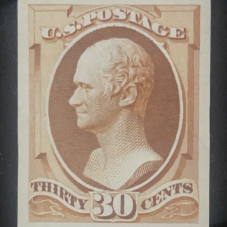 New Store Items SCOTT #217P3 30c ORANGE-BROWN, PROOF ON INDIA, NGAI, VF/XF & FRESH! CAT $75