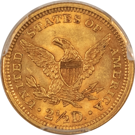 $2.50 1861 $2.50 LIBERTY GOLD, NEW REVERSE – PCGS MS-61, FRESH & PREMIUM QUALITY!