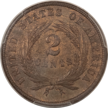 CAC Approved Coins 1864 TWO CENT PIECE, SMALL MOTTO – PCGS MS-64 BN, KEY DATE, PQ & CAC APPROVED!