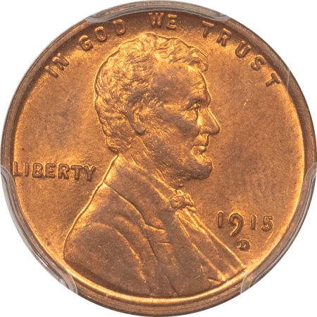 Lincoln Cents (Wheat) 1915-D LINCOLN CENT PCGS MS-64 RD CAC APPROVED!