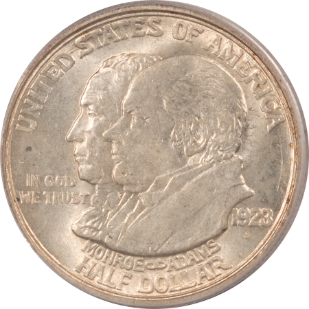 New Certified Coins 1923-S MONROE COMMEMORATIVE HALF DOLLAR – PCGS MS-64, FRESH WHITE!