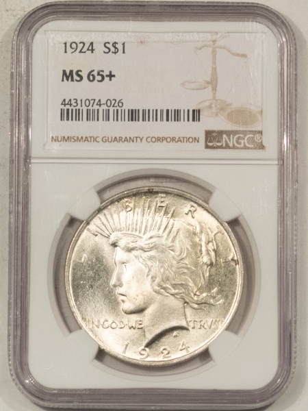 New Certified Coins 1924 PEACE DOLLAR – NGC MS-65+