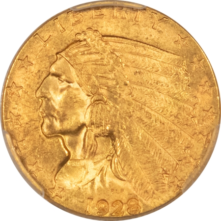$2.50 1928 $2.50 INDIAN GOLD – PCGS MS-64, FRESH & FLASHY!