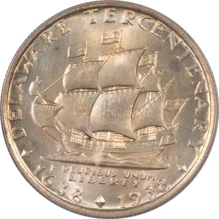 New Certified Coins 1936 DELAWARE COMMEMORATIVE HALF DOLLAR – PCGS MS-65, GEM! PRETTY!